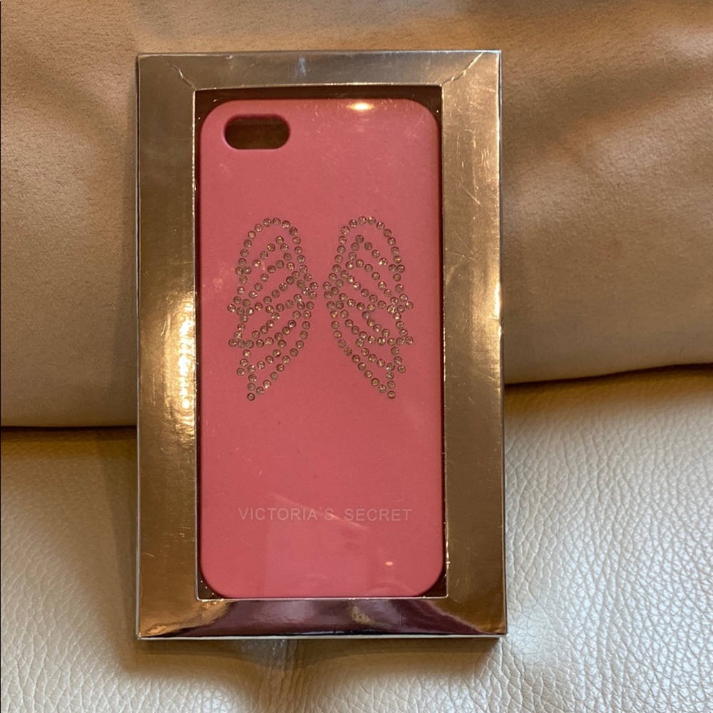 Victoria's Secret Pink Phone Case with Angel Wings Design